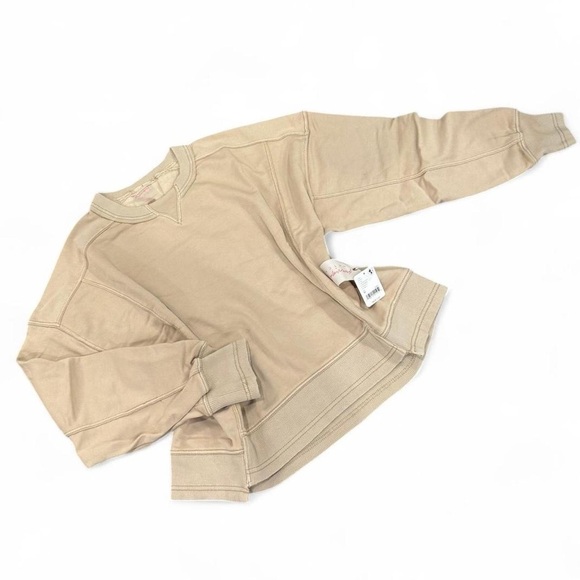 FP Movement by Free People Tops - FP Movement by Free People Tan Oversized Boxy Hoodie